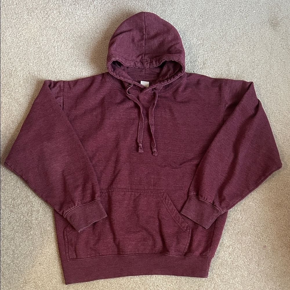 Women's Maroon Fleece Hoodie Sweatshirt